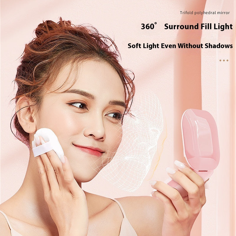 Portable Portable Folding Led Make-up Mirror With Light