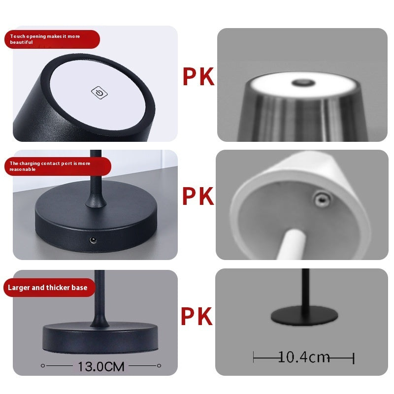 Table Lamp Touch Western Restaurant Desktop Atmosphere Led High Leg Metal Table Lamp