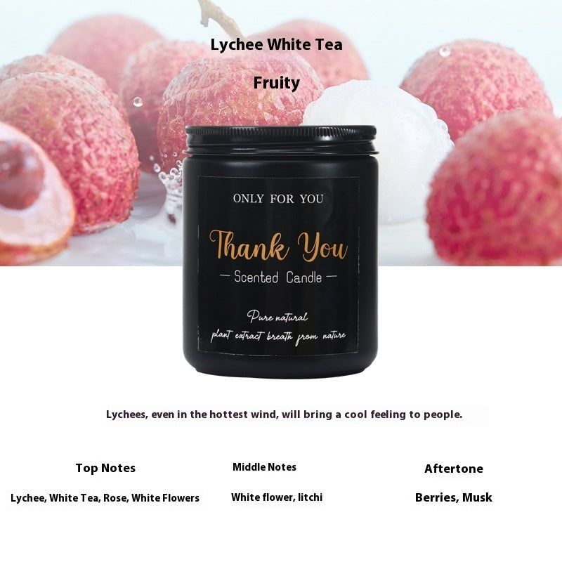 Aromatherapy Candle Black Glass Soy Wax