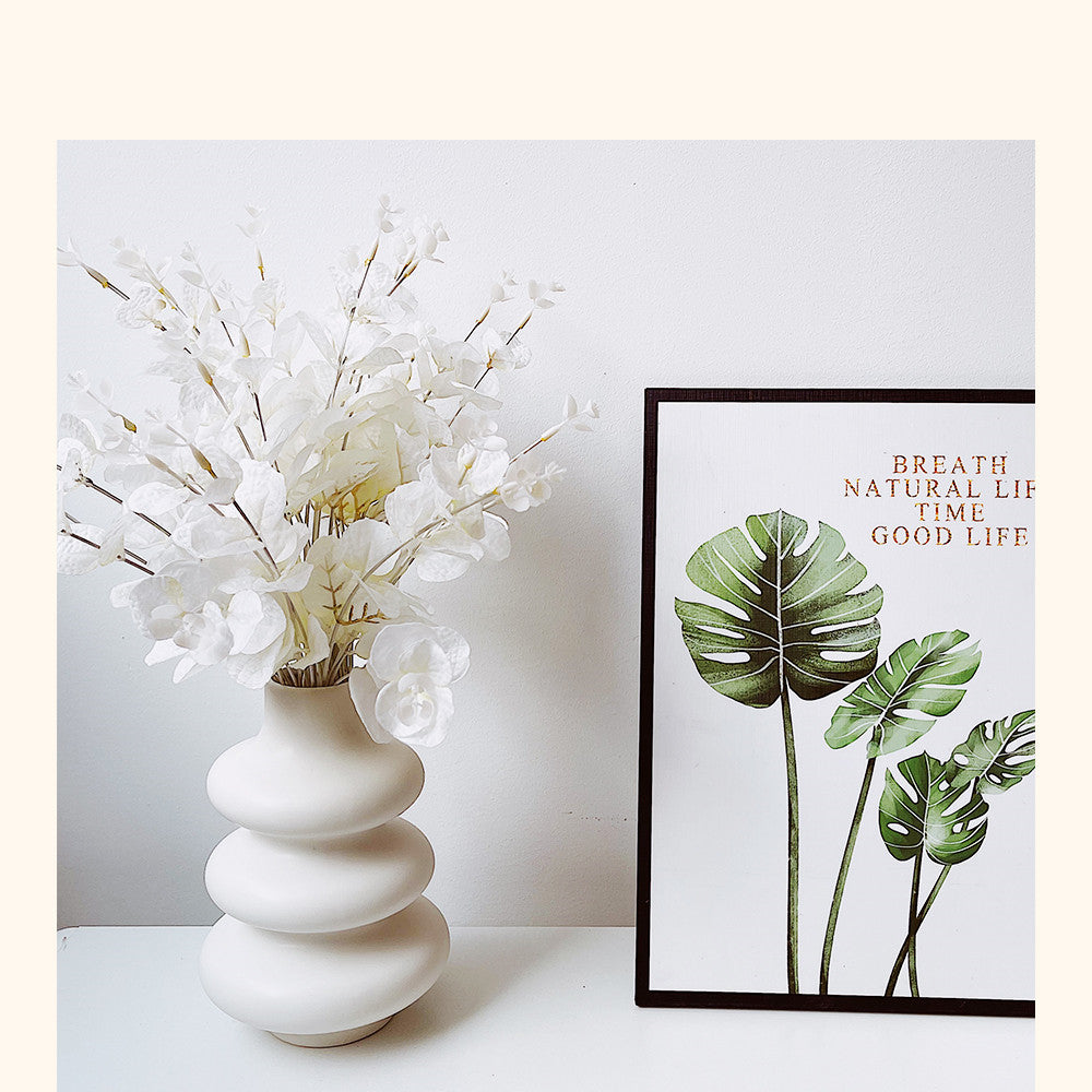 Special-shaped Ring Ceramic Vase Flower