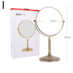 European Retro Household Double-Sided Desktop Makeup Mirror