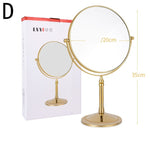 European Retro Household Double-Sided Desktop Makeup Mirror