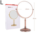 European Retro Household Double-Sided Desktop Makeup Mirror