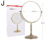 European Retro Household Double-Sided Desktop Makeup Mirror