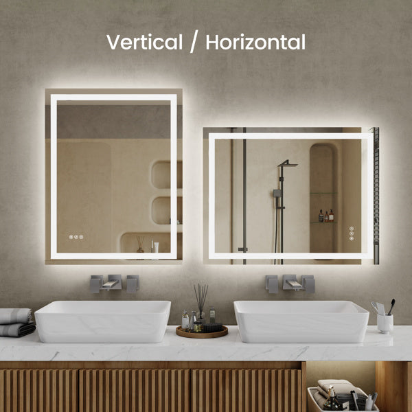 24 Inch X 36 Inch LED Bathroom Mirror