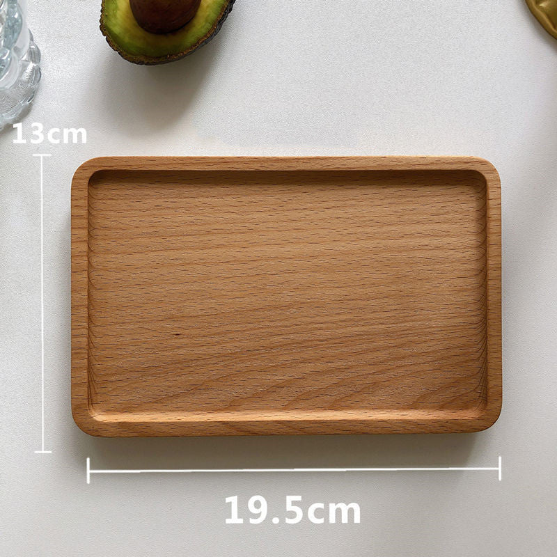 Rectangular Round Wooden Tea Tray