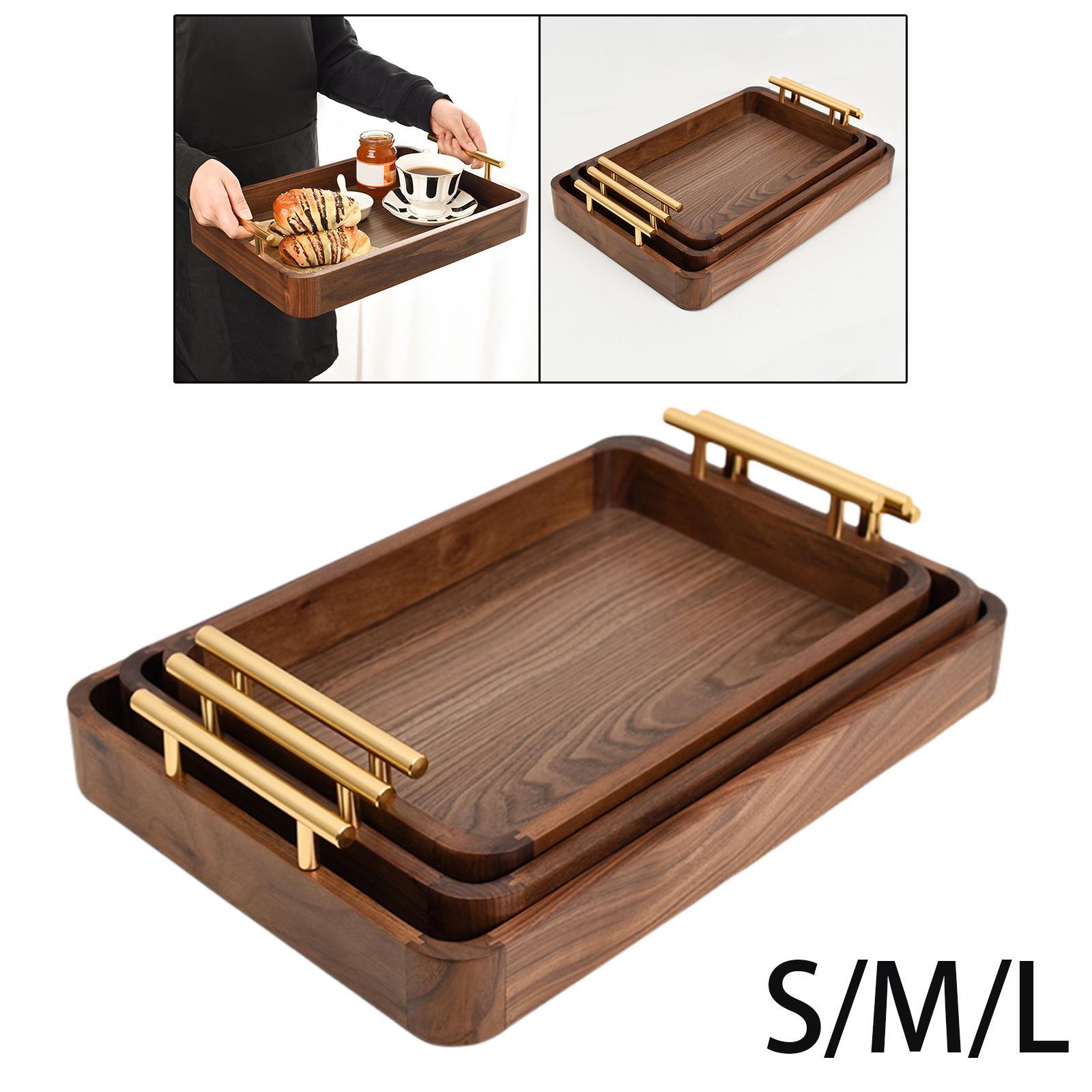 Black Walnut Rectangular Wooden Tray