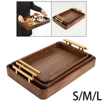 Black Walnut Rectangular Wooden Tray