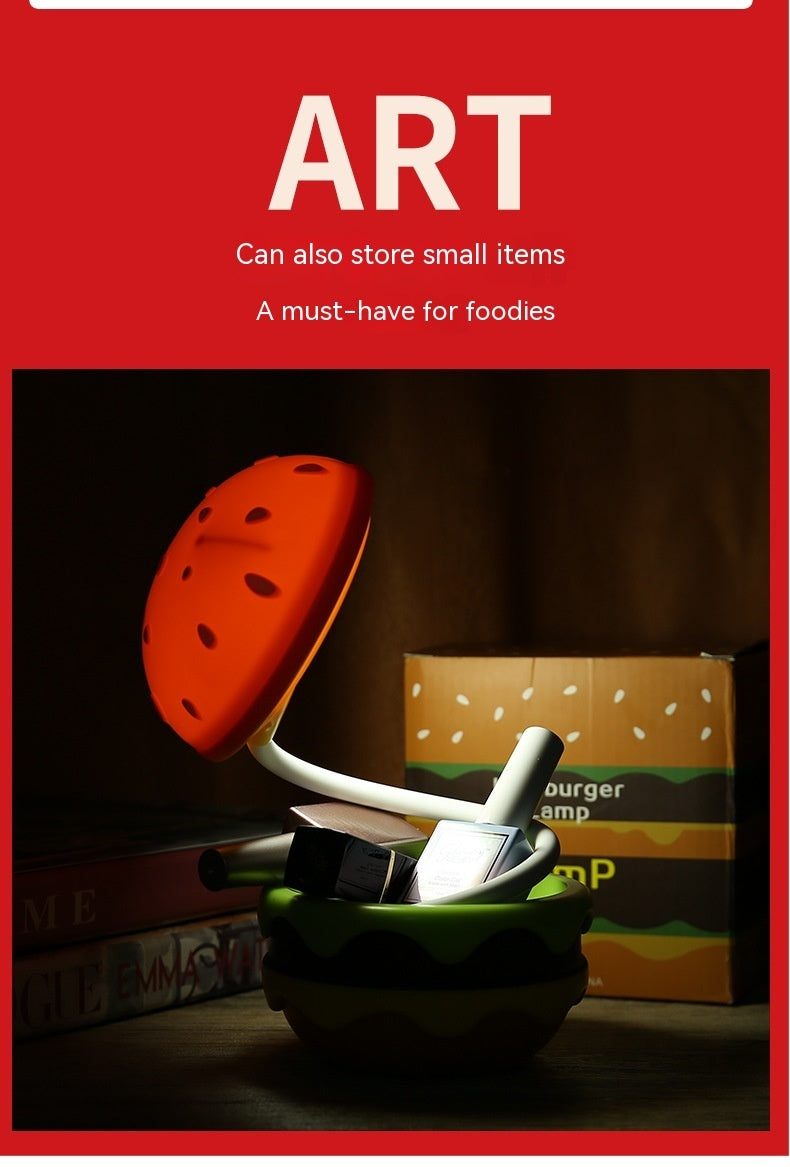 Hamburger Small Night Lamp Storage Atmosphere Learning Table Lamp