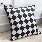 Simple And Modern Black And White Velvet Surface Geometric Pillow