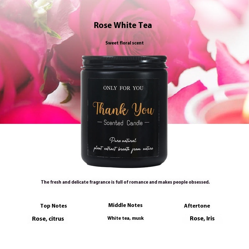 Aromatherapy Candle Black Glass Soy Wax