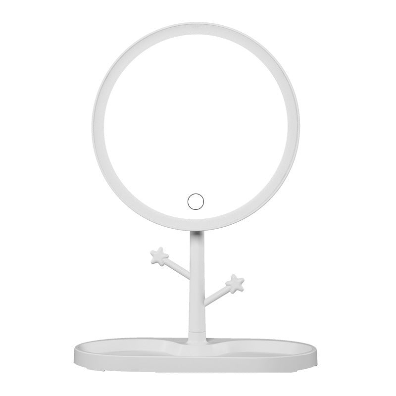 Plastic Led Makeup Mirror with Lamp Desktop Electrodeless