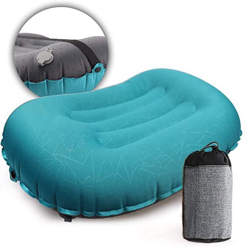 Travel Plastic Strap Outdoor Camping Inflatable Press Business Pillow