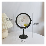 Retro Wrought Iron Desktop Mirror Student Dormitory Desktop