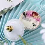 New Creative Decoration Plant Fragrance Soy Wax Aromatherapy Candle With Hand Gift Gold Cup Aromatherapy Candle