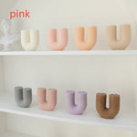 Ins Posing Props Modern Style Striped Geometric U-shaped Aromatherapy Candle