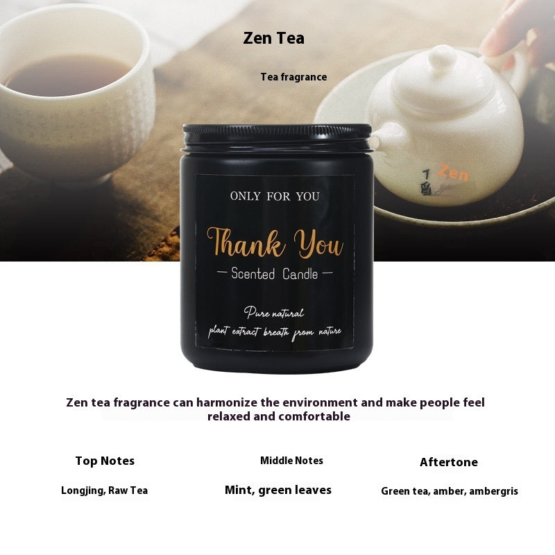 Aromatherapy Candle Black Glass Soy Wax