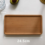 Rectangular Round Wooden Tea Tray