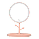 Plastic Led Makeup Mirror with Lamp Desktop Electrodeless
