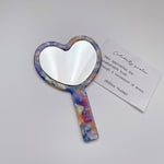 Fashion Geometry Pattern Portable Love Makeup Small Mirror Women