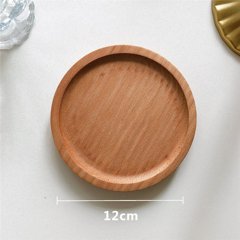 Rectangular Round Wooden Tea Tray