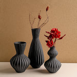 Simple Shell Texture Frosted Ceramic Vase