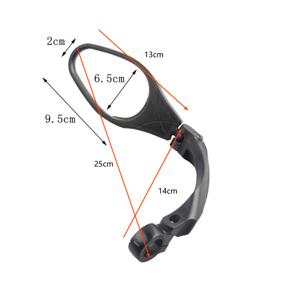 360 Degree Rotating Stainless Steel Bicycle Rearview Mirror