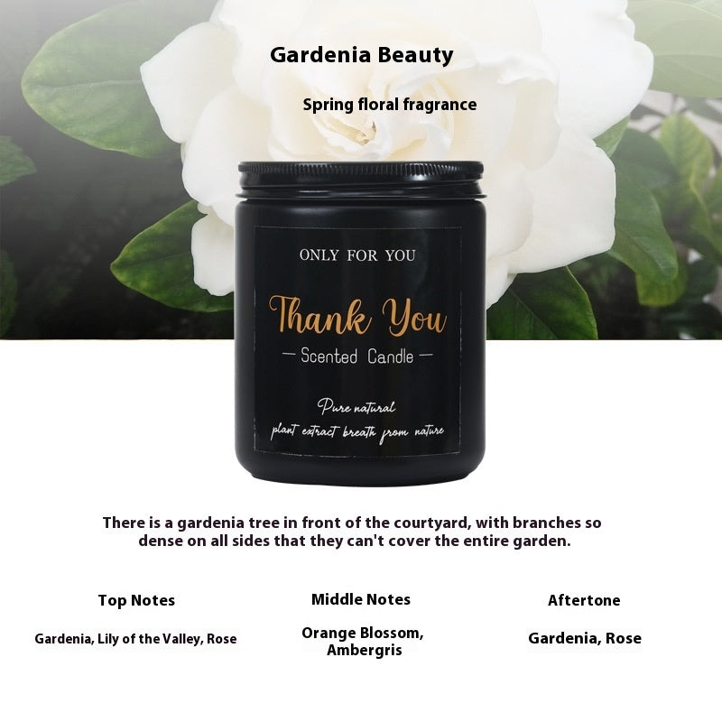 Aromatherapy Candle Black Glass Soy Wax