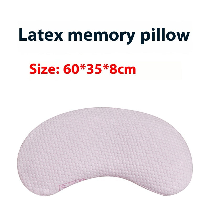 Pregnant Women's Crescent Pillow Latex Neck Cushion Multifunctional Removable And Washable
