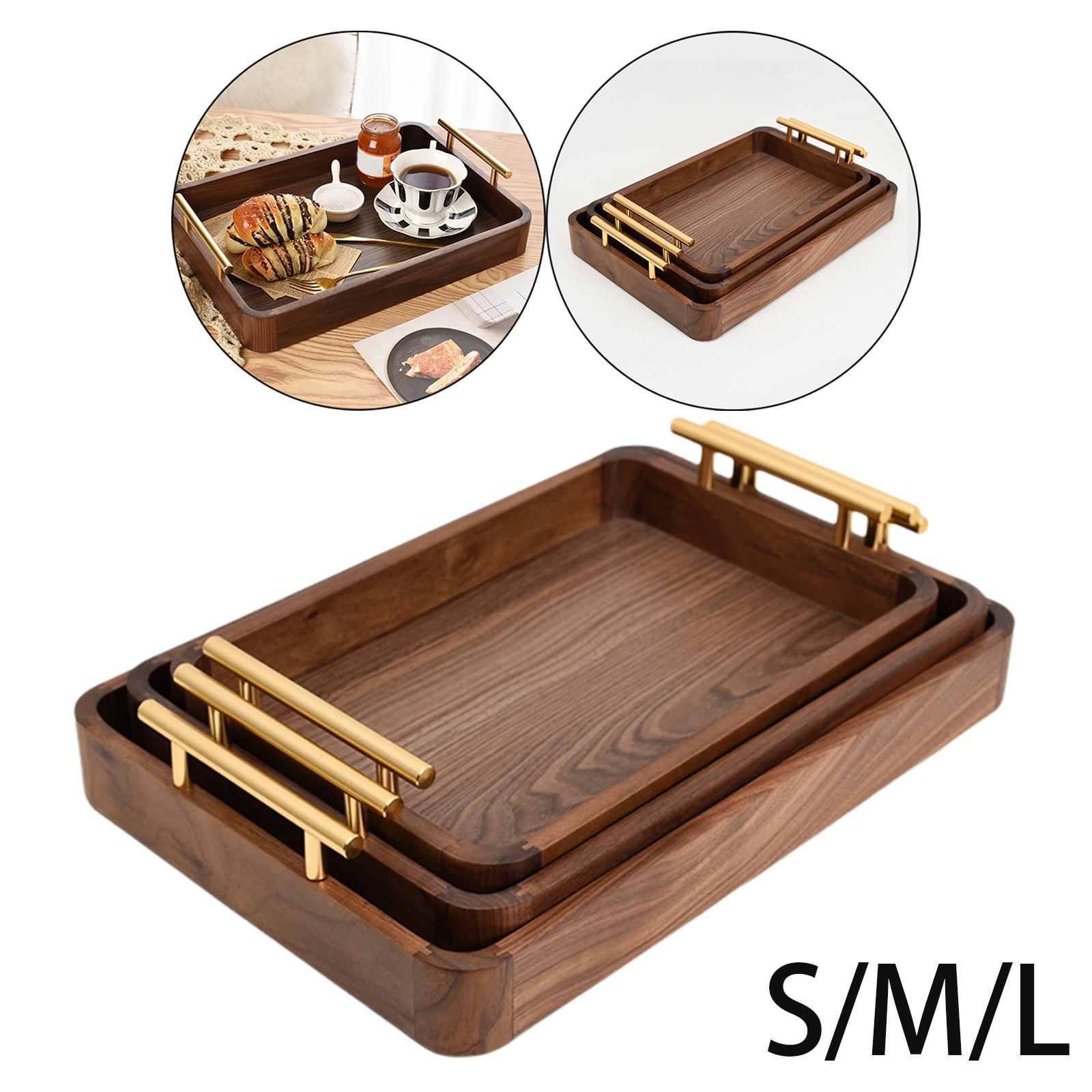 Black Walnut Rectangular Wooden Tray