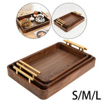 Black Walnut Rectangular Wooden Tray