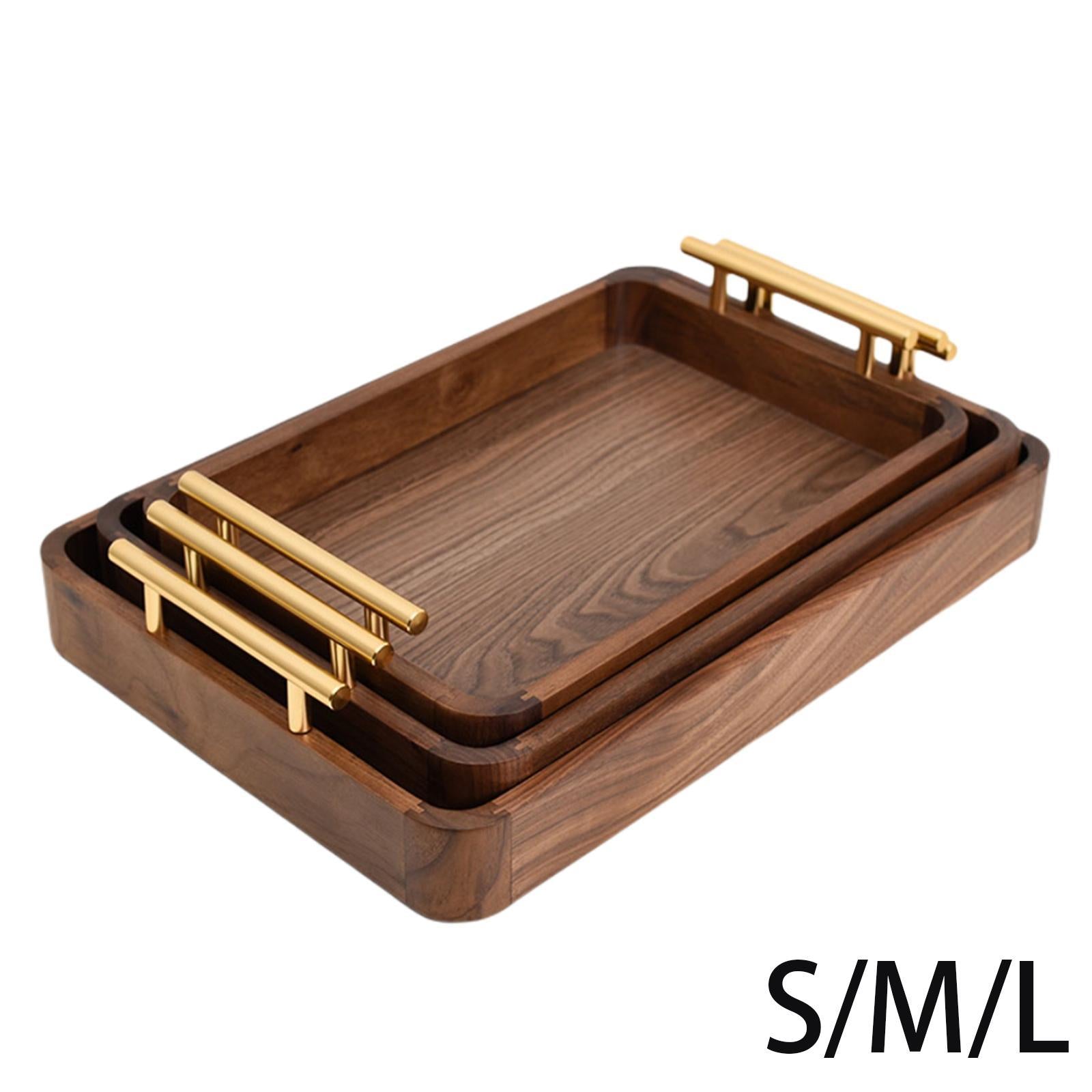 Black Walnut Rectangular Wooden Tray