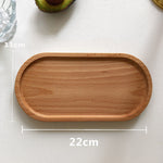 Rectangular Round Wooden Tea Tray