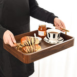 Black Walnut Rectangular Wooden Tray