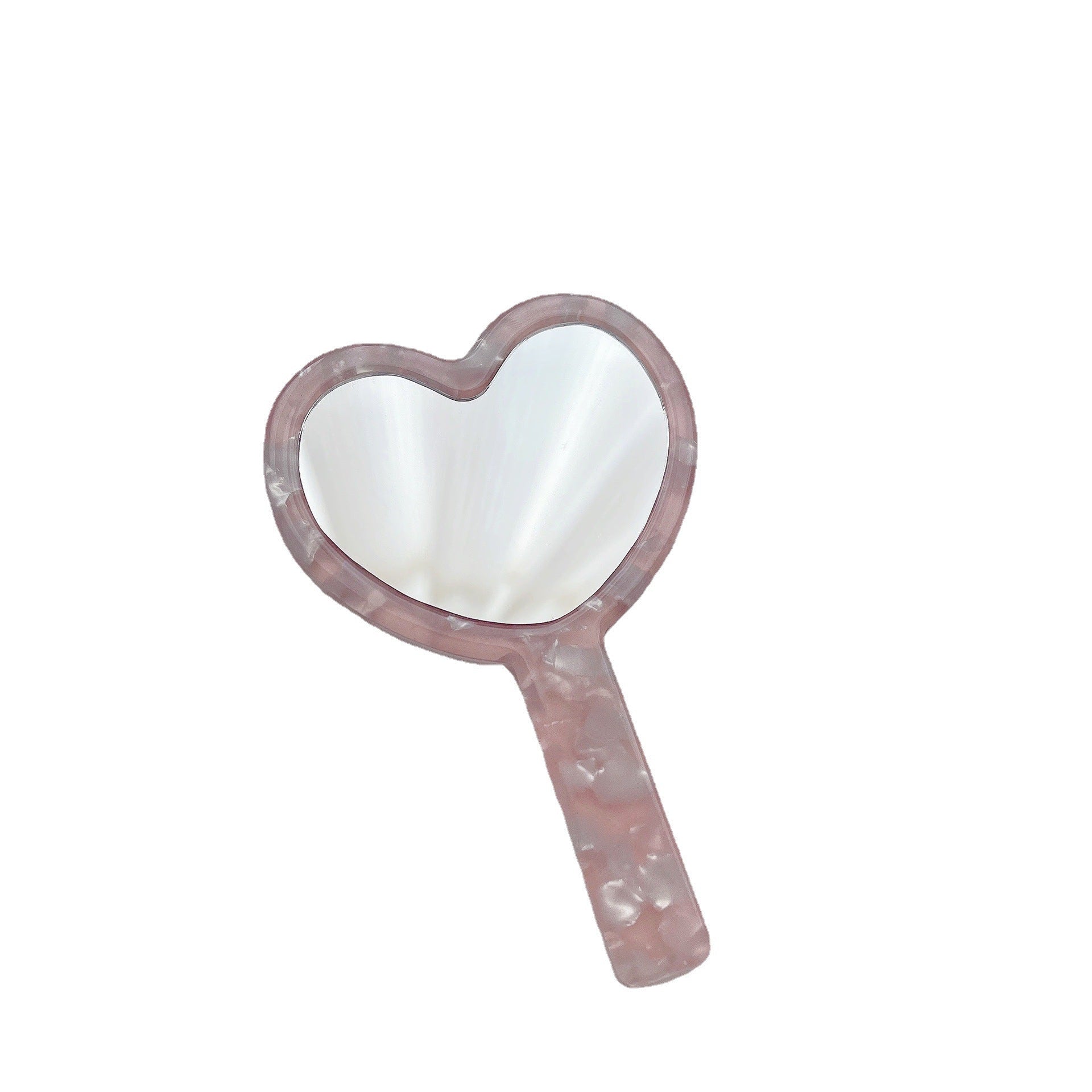 Fashion Geometry Pattern Portable Love Makeup Small Mirror Women