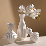 Simple Shell Texture Frosted Ceramic Vase