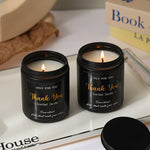 Aromatherapy Candle Black Glass Soy Wax